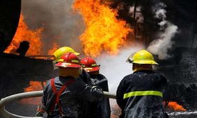 آتش سوزی در یک مرکز درمانی در خیابان آفریقا